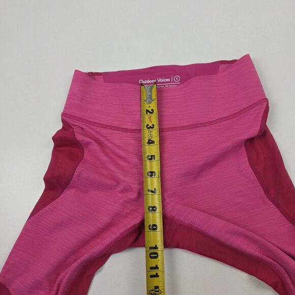 Outdoor Voices Leggings Womens Small Pink Red Colorblock Athletic Yoga Workout - Picture 9 of 10